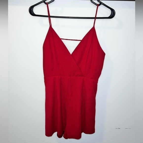 NWT Faith in Love Ladies Maroon Romper Size 10 - Picture 1 of 6